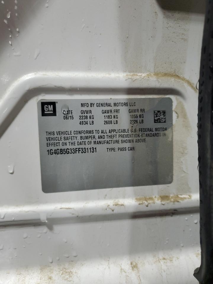 1G4GB5G33FF331131 2015 Buick Lacrosse