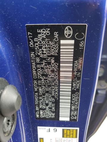 2017 Toyota Prius VIN: JTDKARFU0H3047592 Lot: 57488714