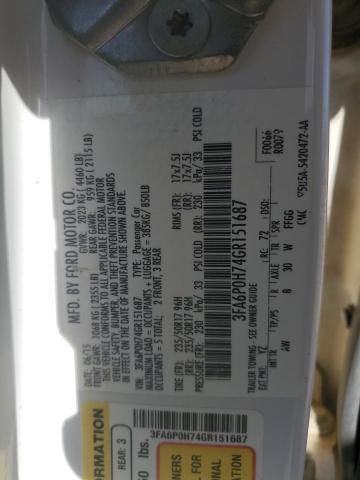 3FA6P0H74GR151687 2016 FORD FUSION - Image 12