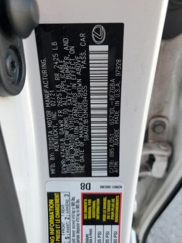 2021 Lexus Es 350 Base VIN: 58ADZ1B13MU094655 Lot: 59438484