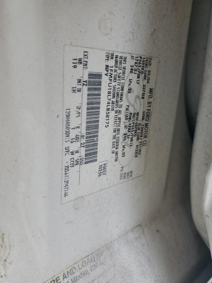 1FMFU18L74LB58175 2004 Ford Expedition Eddie Bauer