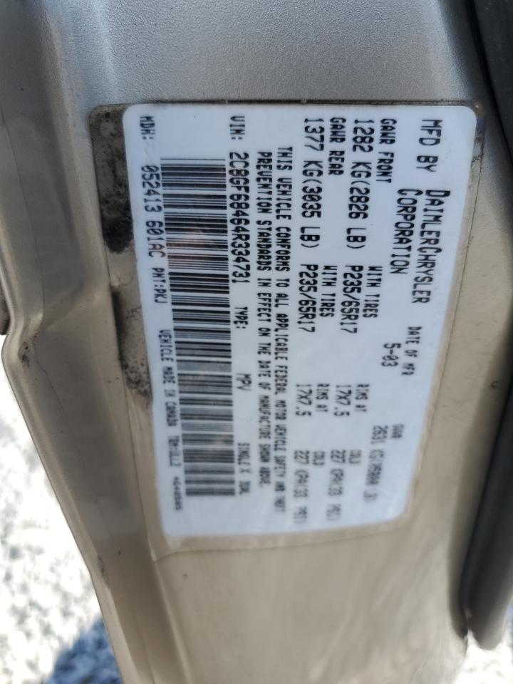 2C8GF68464R334731 2004 Chrysler Pacifica