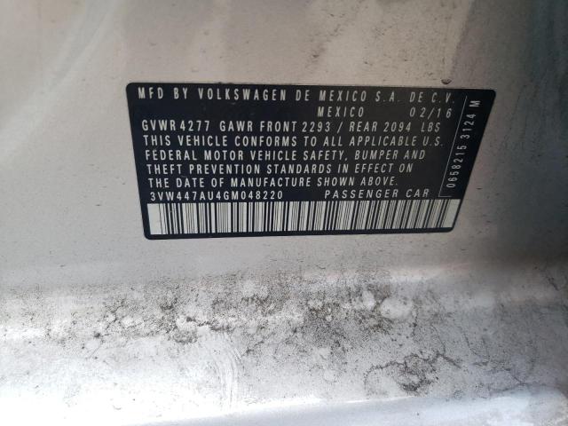 2016 Volkswagen Gti S/Se VIN: 3VW447AU4GM048220 Lot: 57236554