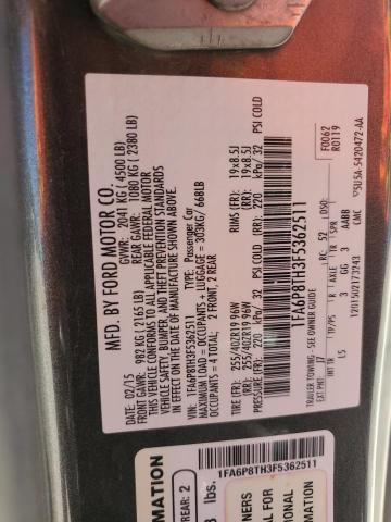 2015 Ford Mustang VIN: 1FA6P8TH3F5362511 Lot: 57153184