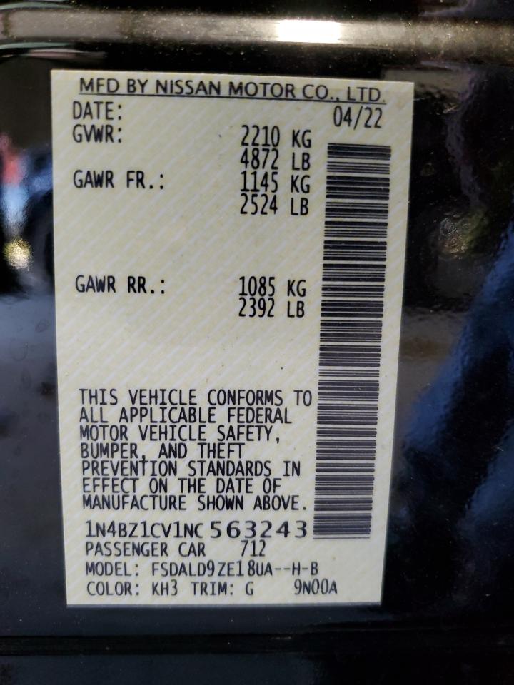 1N4BZ1CV1NC563243 2022 Nissan Leaf Sv Plus