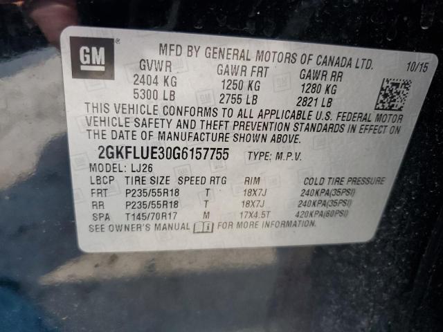2016 GMC Terrain Slt VIN: 2GKFLUE30G6157755 Lot: 58969934