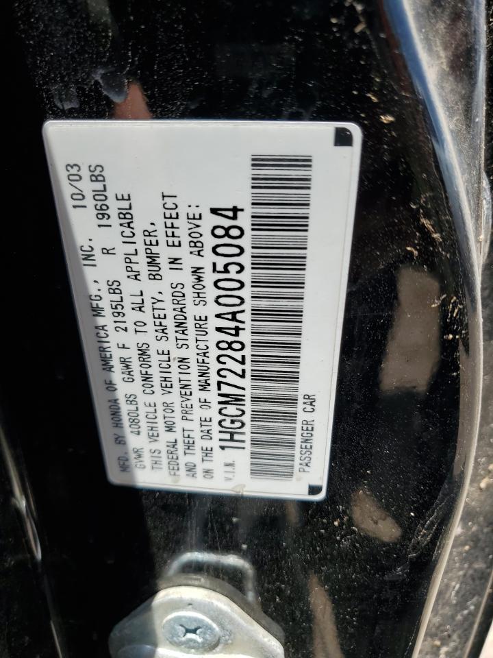 1HGCM72284A005084 2004 Honda Accord Lx