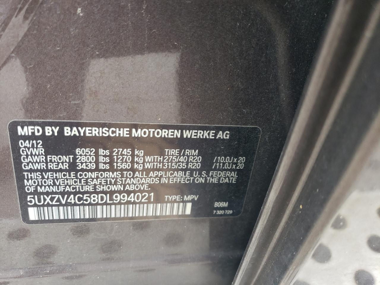 5UXZV4C58DL994021 2013 BMW X5 xDrive35I