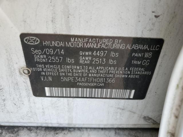 2015 Hyundai Sonata Sport VIN: 5NPE34AF1FH081366 Lot: 59119954