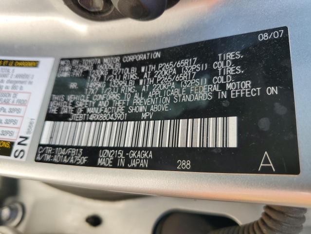 2008 Toyota 4Runner Sr5 VIN: JTEBT14RX88043901 Lot: 57627144