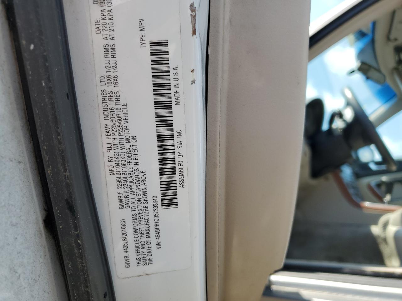 4S4BP61C057393640 2005 Subaru Legacy Outback 2.5I