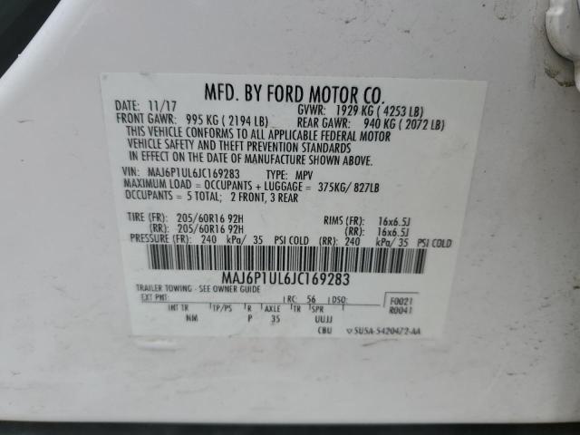 2018 Ford Ecosport Se VIN: MAJ6P1UL6JC169283 Lot: 58903664