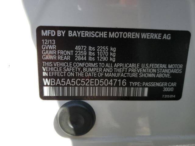 VIN WBA5A5C52ED504716 2014 BMW 5 Series, 528 I no.13