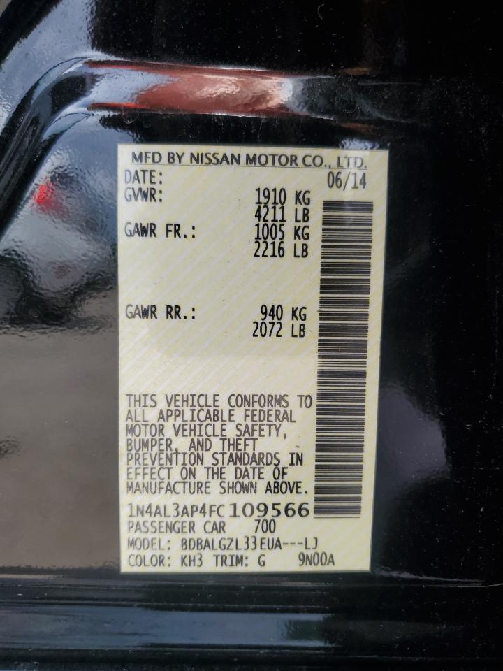 1N4AL3AP4FC109566 2015 Nissan Altima 2.5