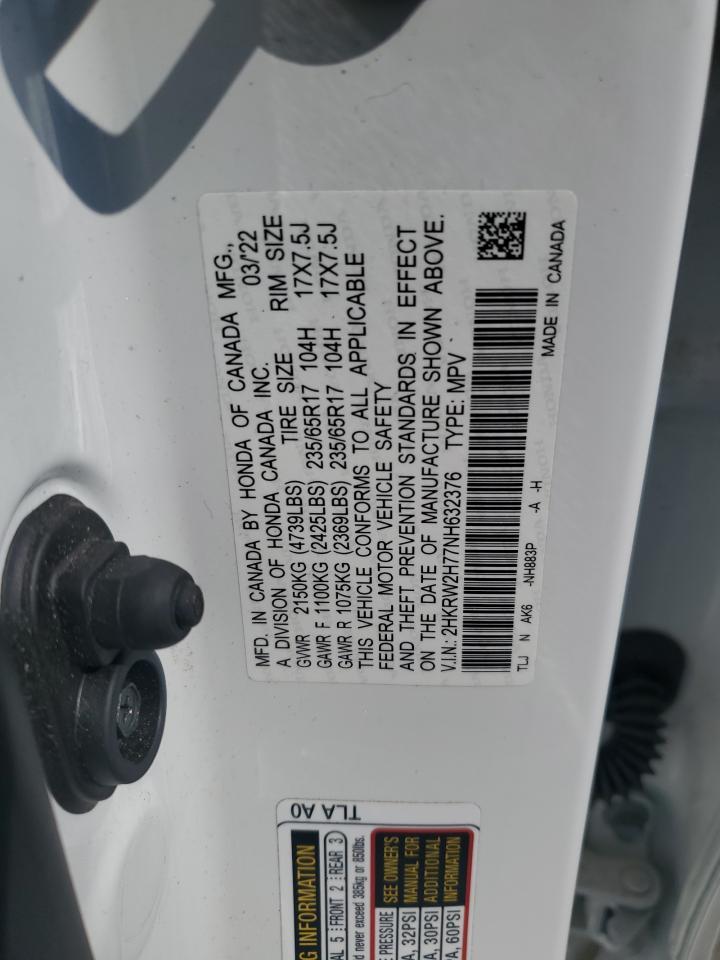 2HKRW2H77NH632376 2022 Honda Cr-V Se