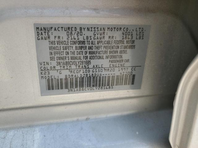 2020 Nissan Sentra Sv VIN: 3N1AB8CV0LY281685 Lot: 58547144