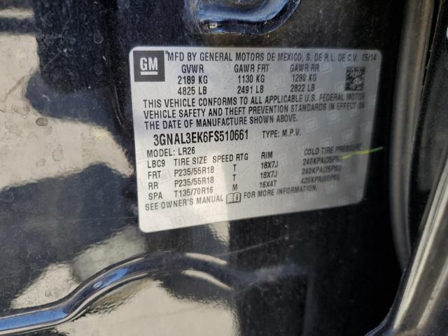 2015 CHEVROLET CAPTIVA LT - 3GNAL3EK6FS510661