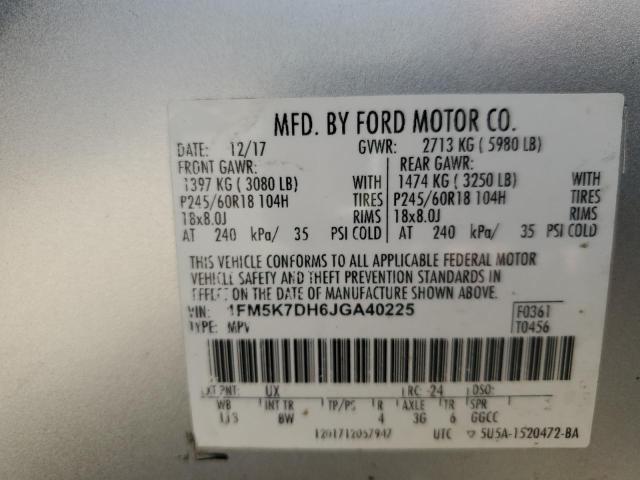 2018 FORD 1110 1FM5K7DH6JGA40225