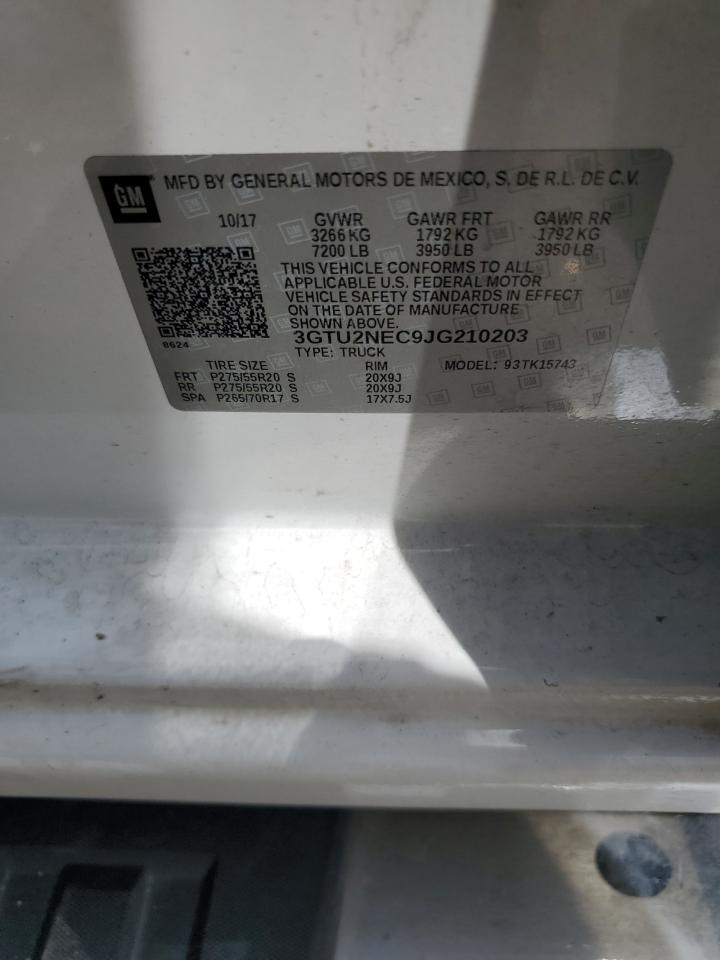 3GTU2NEC9JG210203 2018 GMC Sierra K1500 Slt