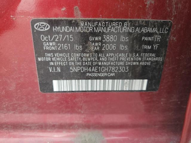 2016 HYUNDAI ELANTRA SE - 5NPDH4AE1GH782303