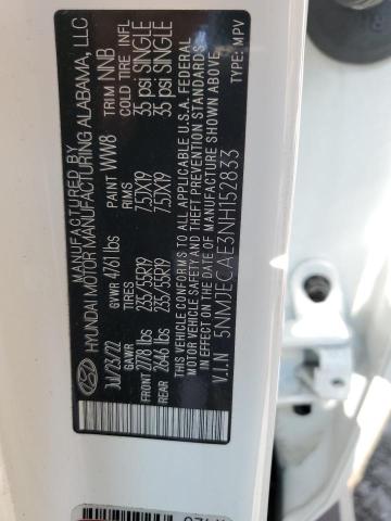 2022 Hyundai Tucson Limited VIN: 5NMJECAE3NH152833 Lot: 59947974