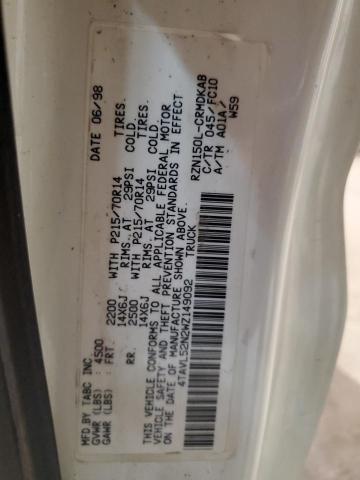 1998 Toyota Tacoma Xtracab VIN: 4TAVL52N2WZ149092 Lot: 59452614