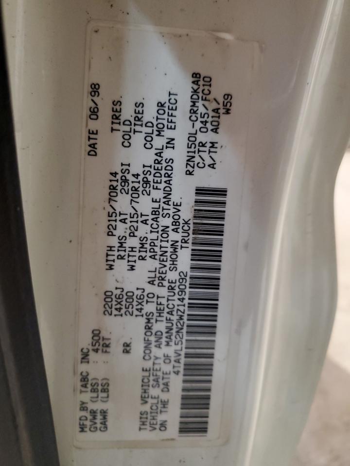 4TAVL52N2WZ149092 1998 Toyota Tacoma Xtracab