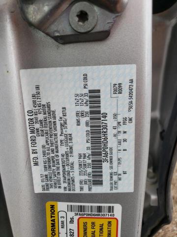 VIN 3FA6P0HD6HR307140 2017 Ford Fusion, SE no.12