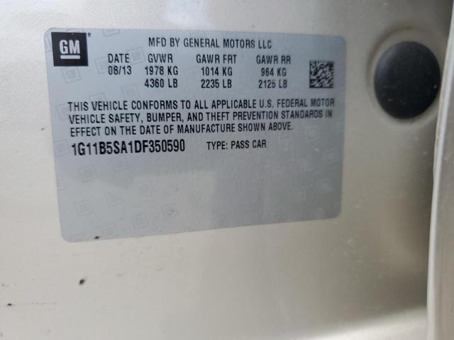 2013 Chevrolet Malibu Ls VIN: 1G11B5SA1DF350590 Lot: 59162434