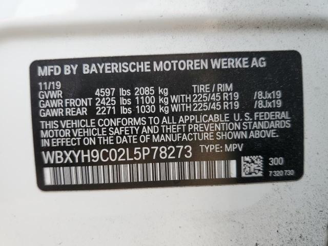 VIN WBXYH9C02L5P78273 2020 BMW X2, Sdrive28I no.12