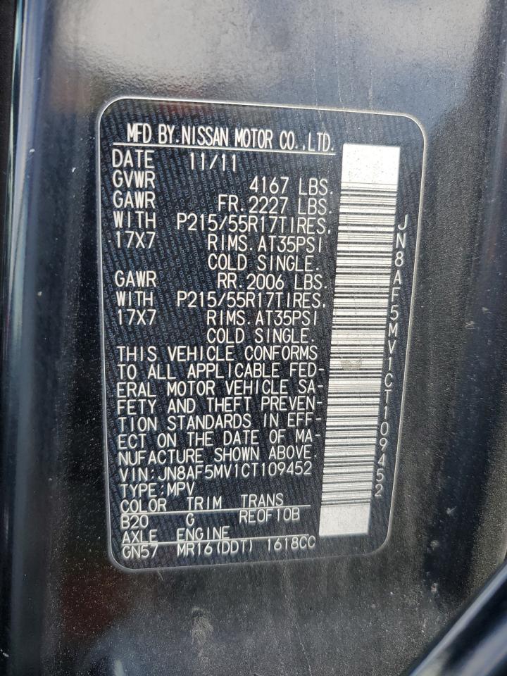 JN8AF5MV1CT109452 2012 Nissan Juke S