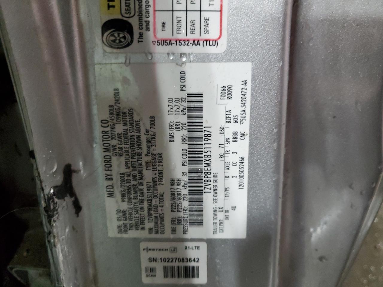 1ZVBP8EMXB5119871 2011 Ford Mustang