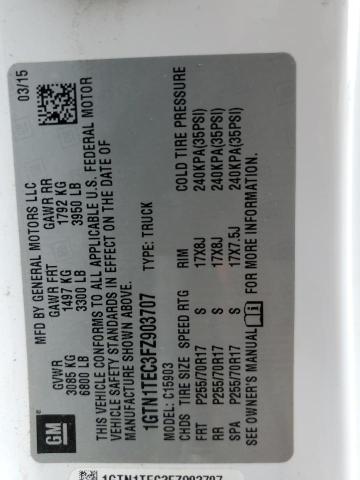 2015 GMC Sierra C1500 VIN: 1GTN1TEC3FZ903707 Lot: 58671404