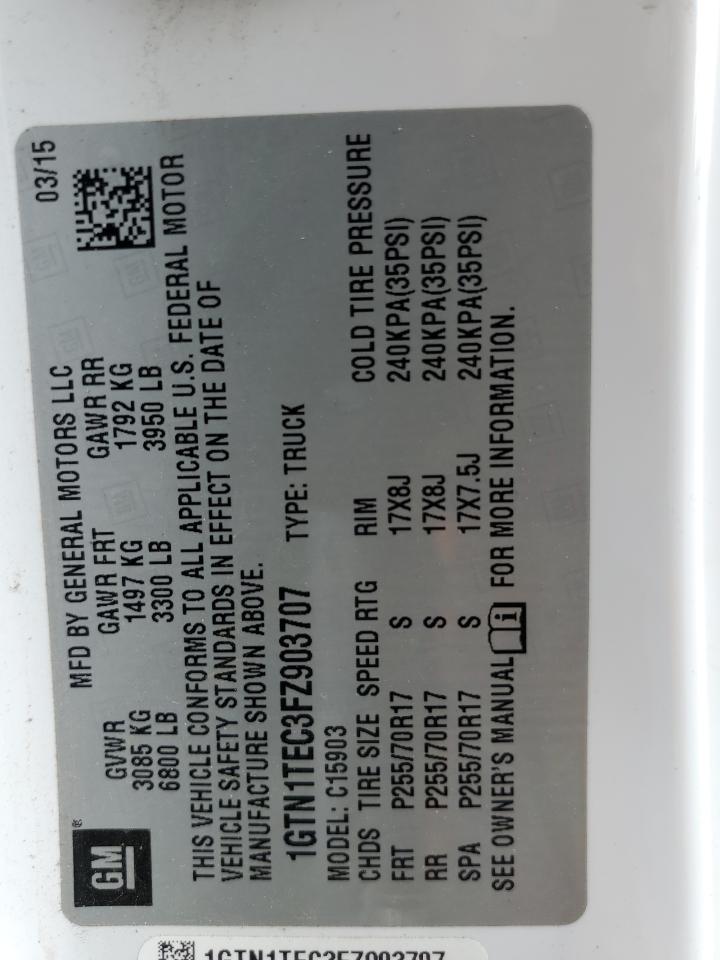 1GTN1TEC3FZ903707 2015 GMC Sierra C1500