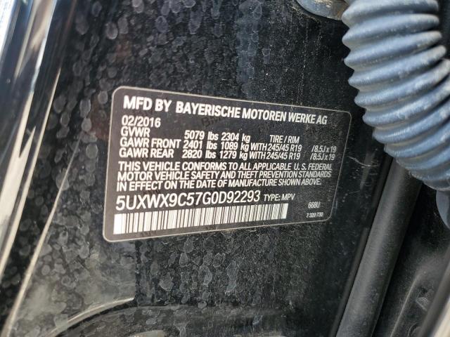 2016 BMW X3 xDrive28I VIN: 5UXWX9C57G0D92293 Lot: 60230944