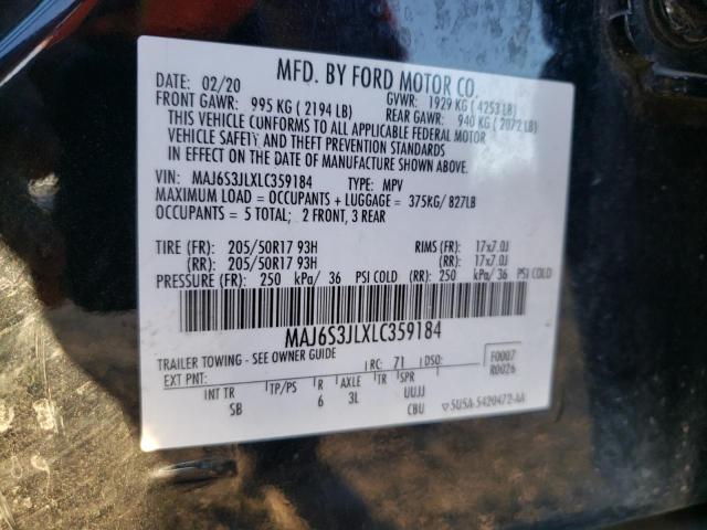 2020 Ford Ecosport Ses VIN: MAJ6S3JLXLC359184 Lot: 57745874