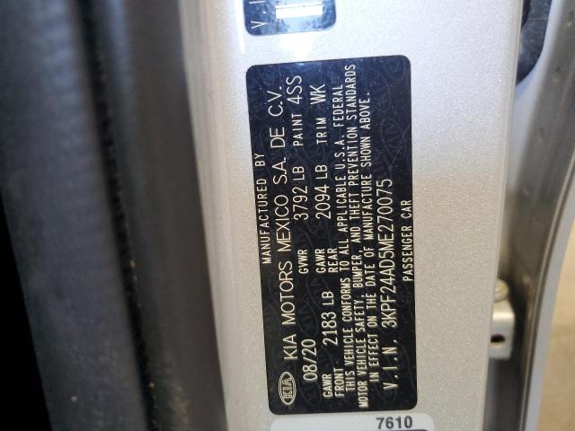 2021 Kia Forte Fe VIN: 3KPF24AD5ME270075 Lot: 57838144