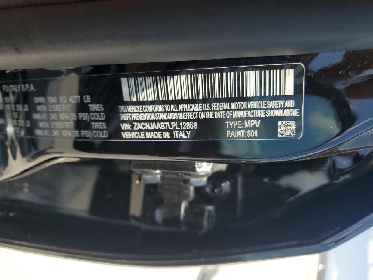 ZACNJAAB7LPL12868 2020 Jeep Renegade Sport