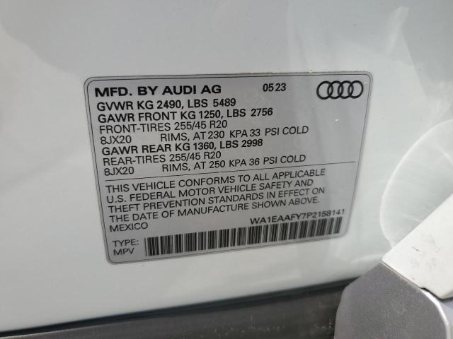 2023 Audi Q5 Premium Plus 45 VIN: WA1EAAFY7P2158141 Lot: 60896294