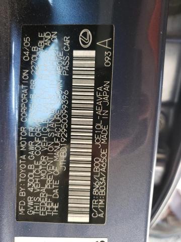 2005 Lexus Is 300 VIN: JTHBD192950099396 Lot: 59241154