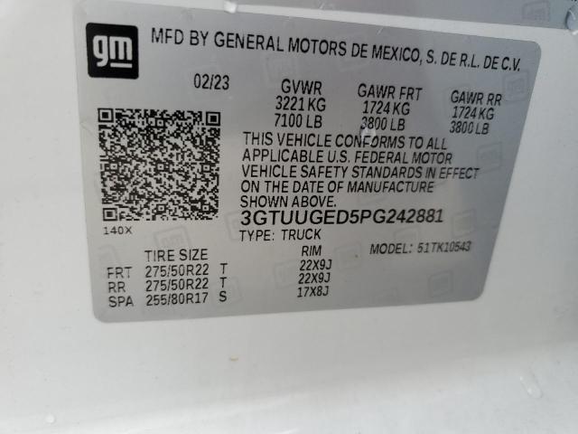 2023 GMC Sierra K1500 Denali VIN: 3GTUUGED5PG242881 Lot: 57172244