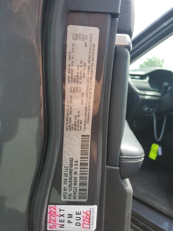 1C4RJKBGXM8168682 2021 Jeep Grand Cherokee L Limited