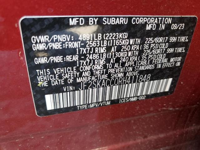 2024 SUBARU FORESTER P - JF2SKACC0RH411848
