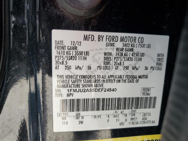 2013 Ford Expedition Limited VIN: 1FMJU2A55DEF24540 Lot: 57080404