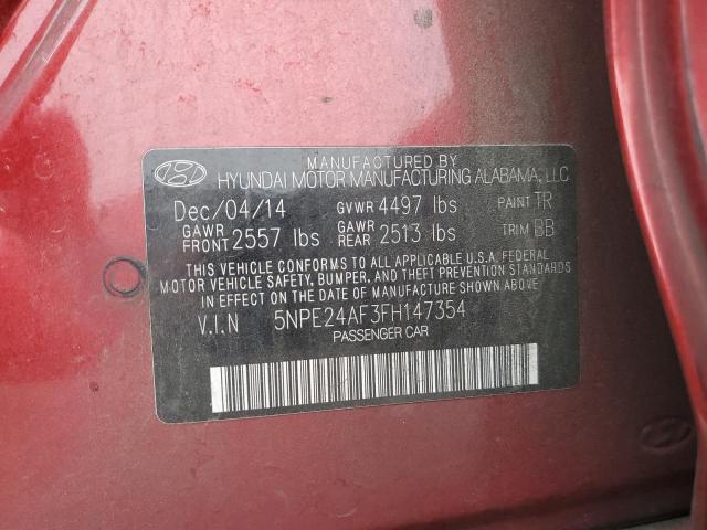 2015 Hyundai Sonata Se VIN: 5NPE24AF3FH147354 Lot: 57506004