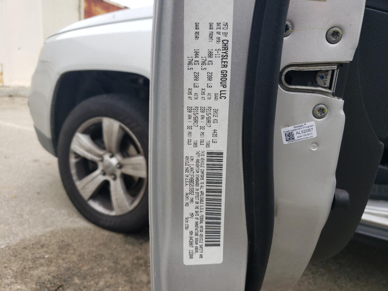 1J4NT1FA9BD215952 2011 Jeep Compass Sport