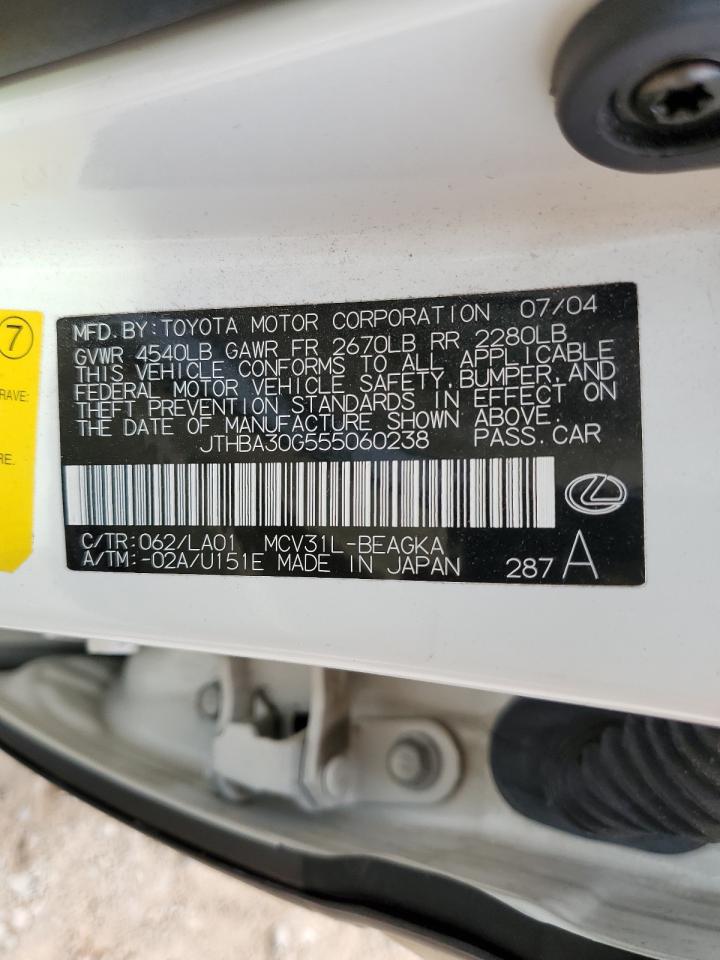 JTHBA30G555060238 2005 Lexus Es 330