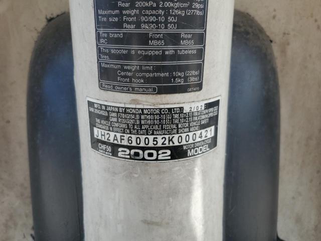 2002 HONDA CHF50 JH2AF60052K000421