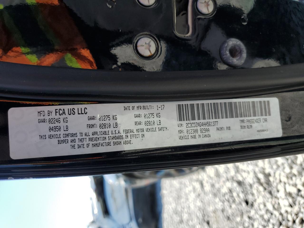 2C3CDZAG4HH561377 2017 Dodge Challenger Sxt