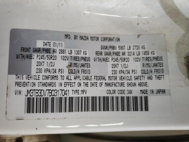 2011 Mazda Cx-9 VIN: JM3TB3DV7B0317041 Lot: 57470464